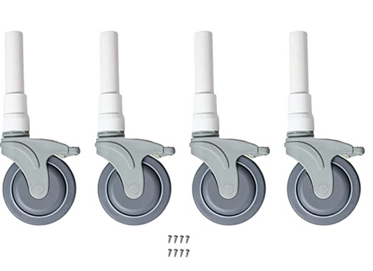 5" Replacement Casters for Rolling Shower Chair with Drop Arms - Fits Models DL-1 and RL-1
