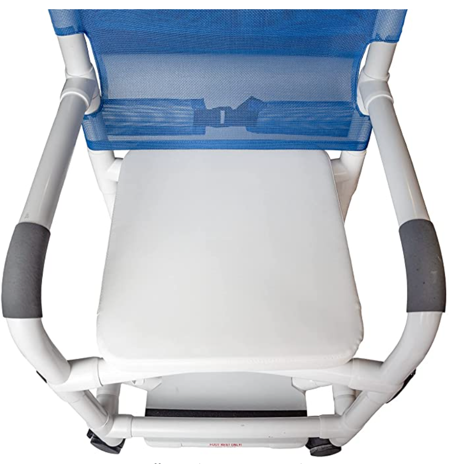 Solid Padded Seat Replacement for Rolling Shower Chair with Drop Arms - Fits Models DL-1 and RL-1