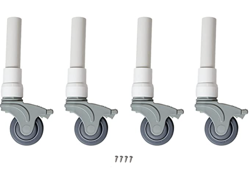 3" Replacement Casters for Deluxe Rolling Shower Chair with Drop Arms - Fits Model DL-1