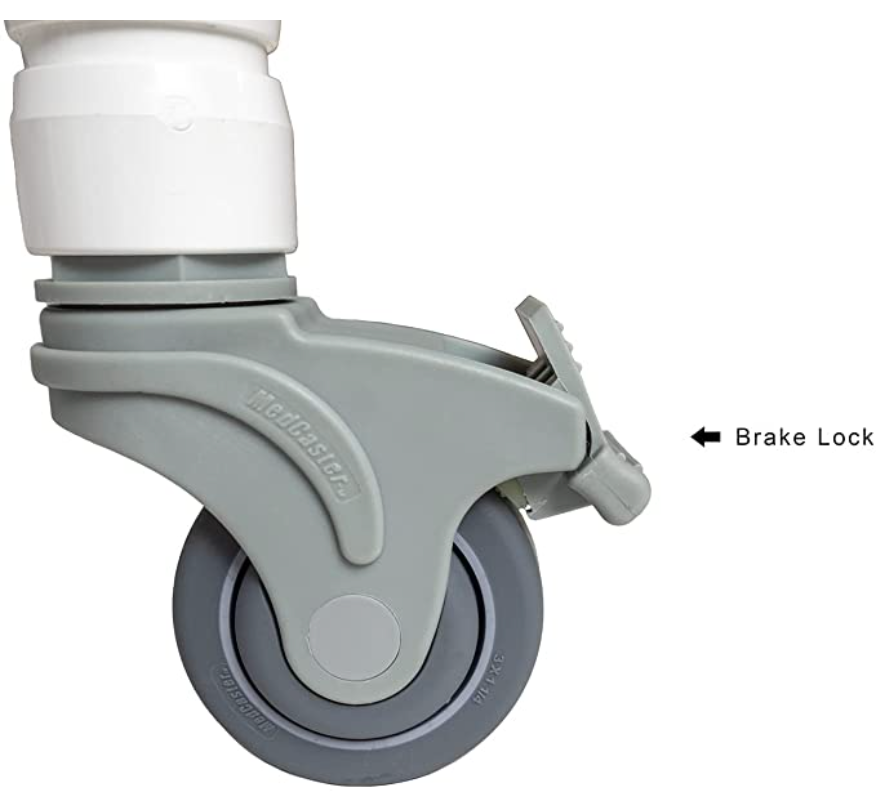 3" Replacement Casters for Deluxe Rolling Shower Chair with Drop Arms - Fits Model DL-1