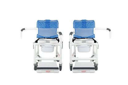 5" Locking Caster Deluxe Rolling Shower Chair w/Drop Arms