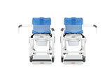 5" Locking Caster Deluxe Rolling Shower Chair w/Drop Arms