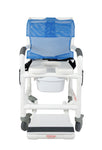 5" Locking Caster Deluxe Rolling Shower Chair w/Drop Arms