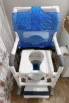 5" Locking Caster Deluxe Rolling Shower Chair w/Drop Arms