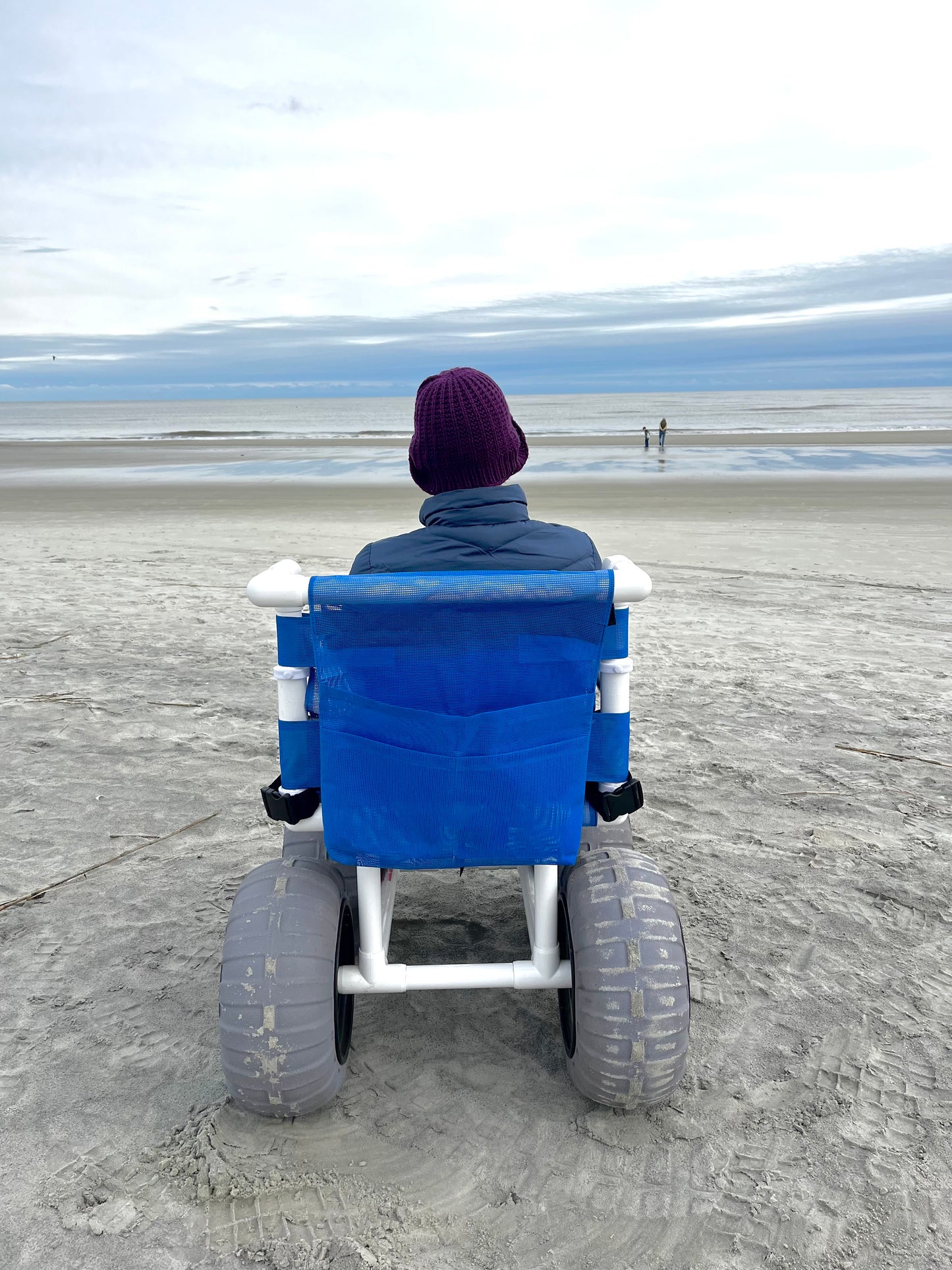 Beach Wheelchair, 16" Balloon Tires for Soft Sand, Easily Disassembles - WC-16
