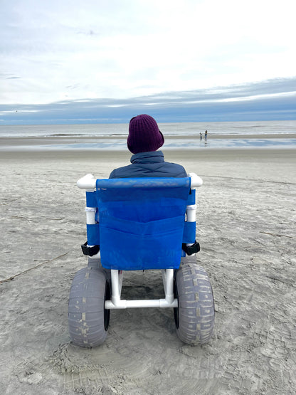 Beach Wheelchair, 16" Balloon Tires for Soft Sand, Easily Disassembles - WC-16