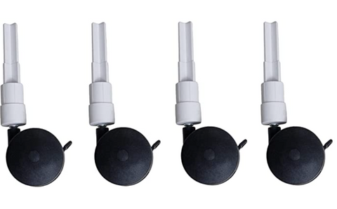 4" Replacement Casters for Rolling Shower Chair with Drop Arms - Fits Model RL-1 and DL-1