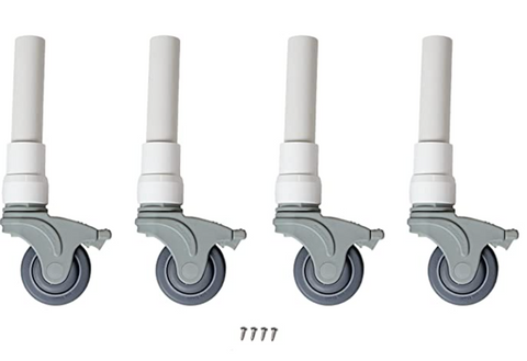 3" Replacement Casters for Deluxe Rolling Shower Chair with Drop Arms - Fits Model DL-1