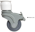 3" Replacement Casters for Deluxe Rolling Shower Chair with Drop Arms - Fits Model DL-1
