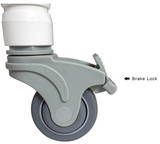 3" Replacement Casters for Deluxe Rolling Shower Chair with Drop Arms - Fits Model DL-1