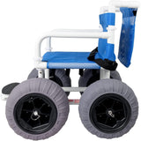 Beach Wheelchair, 16" Balloon Tires for Soft Sand, Easily Disassembles - WC-16
